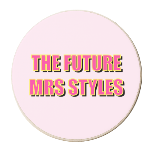 The Future Mrs Styles - personalised beer coaster by Adam Regester