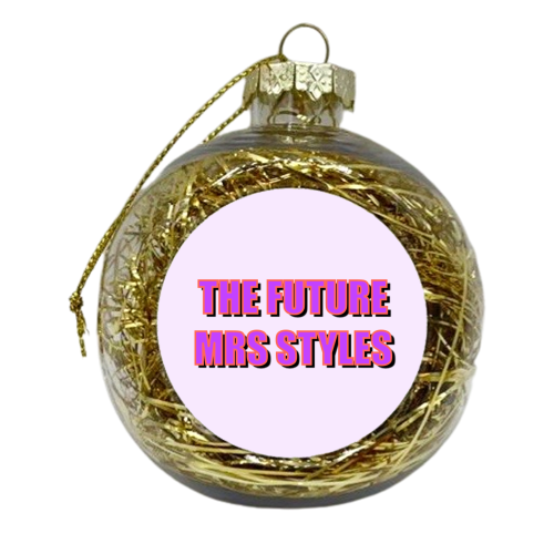 The Future Mrs Styles - Purple - xmas bauble by Adam Regester