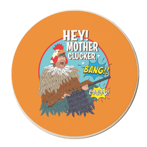The Gentlemen Chicken - personalised beer coaster by Claire Atwood