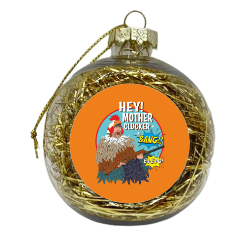 The Gentlemen Chicken - xmas bauble by Claire Atwood