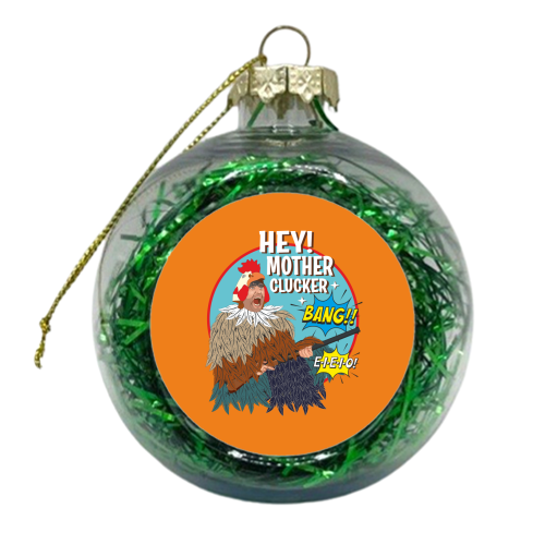 The Gentlemen Chicken - xmas bauble by Claire Atwood