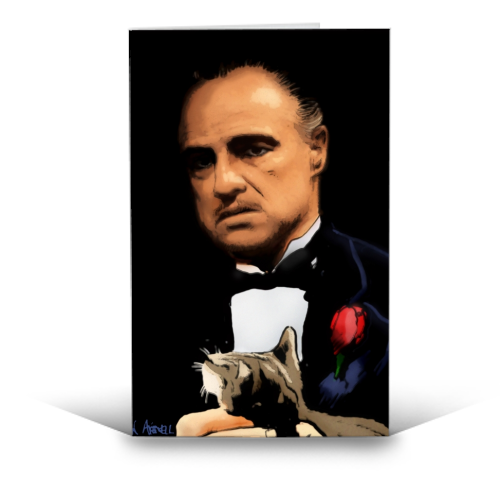 The Godfather - funny greeting card by Dan Avenell