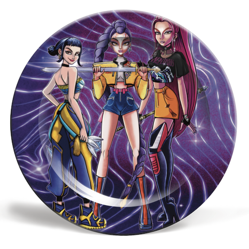 The “Golden” girls - ceramic dinner plate by ARTECCO