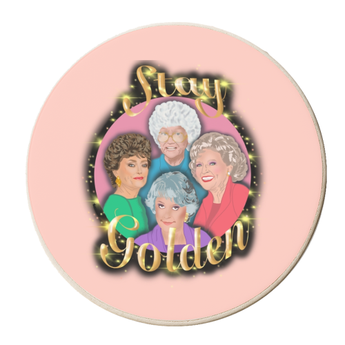 The Golden Girls - Stay Golden - personalised beer coaster by Wallace Elizabeth