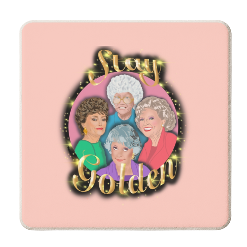 The Golden Girls - Stay Golden - personalised beer coaster by Wallace Elizabeth