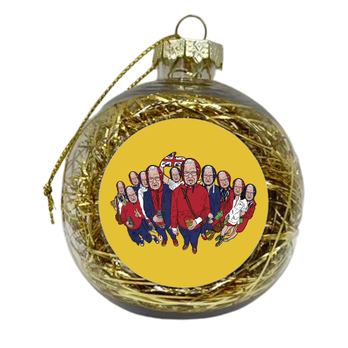 The Golden Liz Gang - xmas bauble by Si Gross