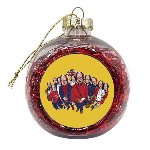 The Golden Liz Gang - xmas bauble by Si Gross