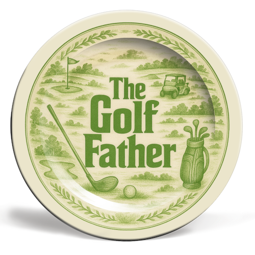 The Golf Father - ceramic dinner plate by Lilly Rose