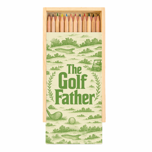 The Golf Father - Coloured Pencils with Box by Lilly Rose