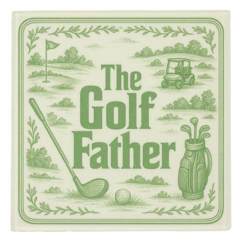 The Golf Father - personalised beer coaster by Lilly Rose