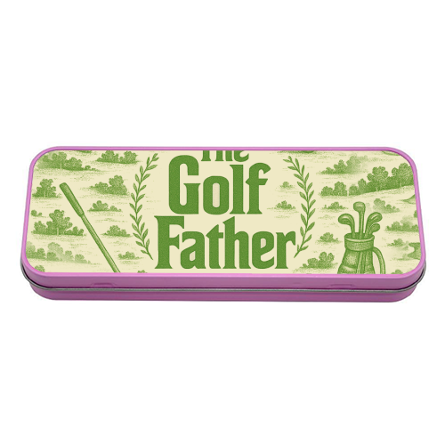 The Golf Father - tin pencil case by Lilly Rose