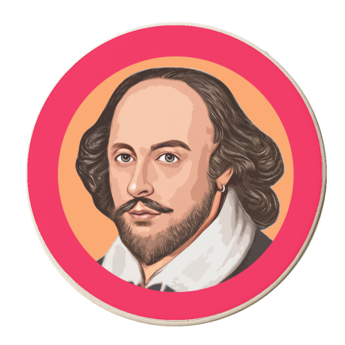 The Great British Writer - personalised beer coaster by DOLLY WOLFE