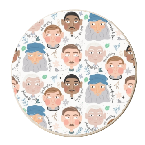 The Greats Homme - #02 - personalised beer coaster by Alice Palazon