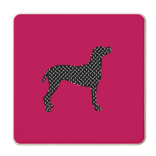 THE GREEDY DOG - personalised beer coaster by Sustici