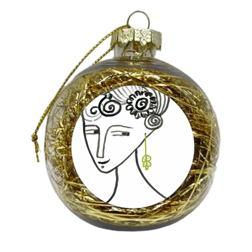 The green earring - xmas bauble by deborah Withey