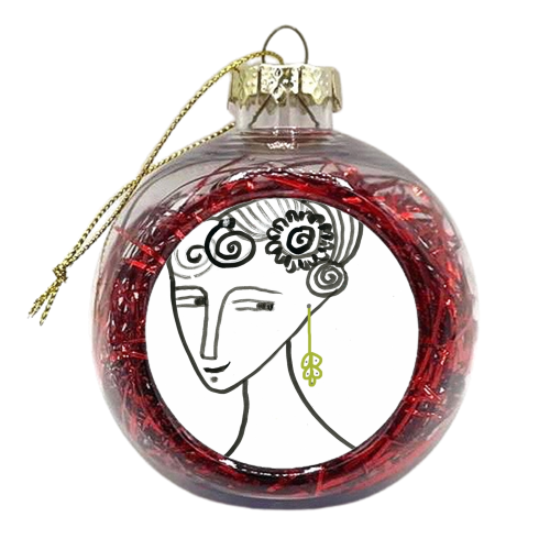 The green earring - xmas bauble by deborah Withey