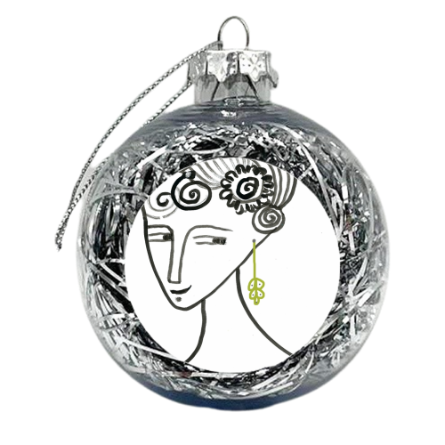 The green earring - xmas bauble by deborah Withey