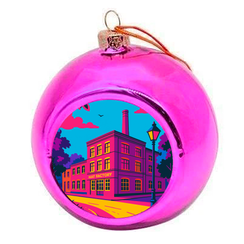 The Hat Factory - Pink - colourful christmas bauble by Lilly Rose