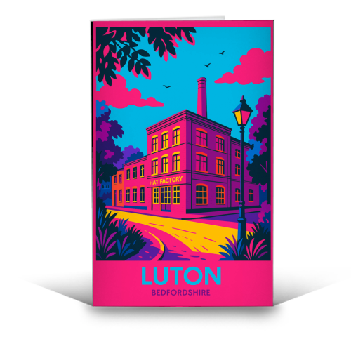 The Hat Factory - Pink - funny greeting card by Lilly Rose