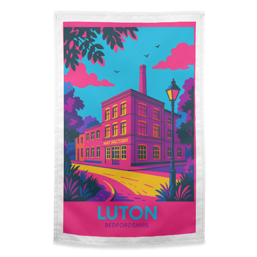 The Hat Factory - Pink - funny tea towel by Lilly Rose