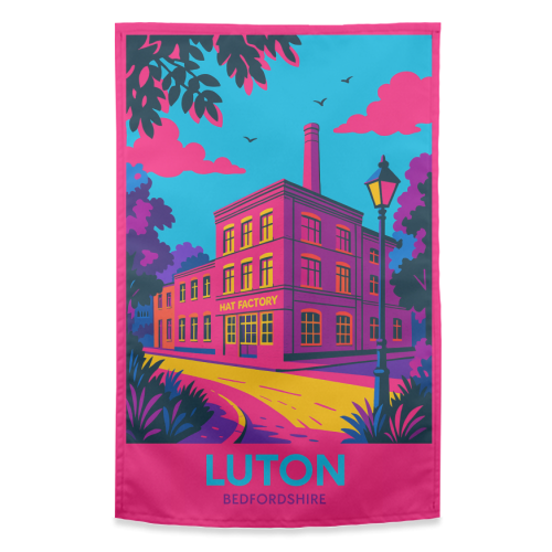 The Hat Factory - Pink - funny tea towel by Lilly Rose