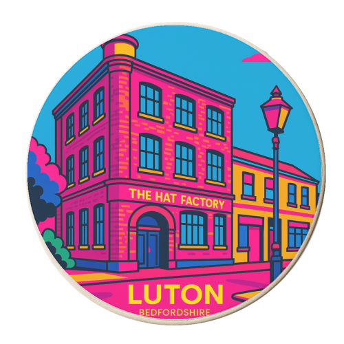 The Hat Factory - Pink - personalised beer coaster by Lilly Rose