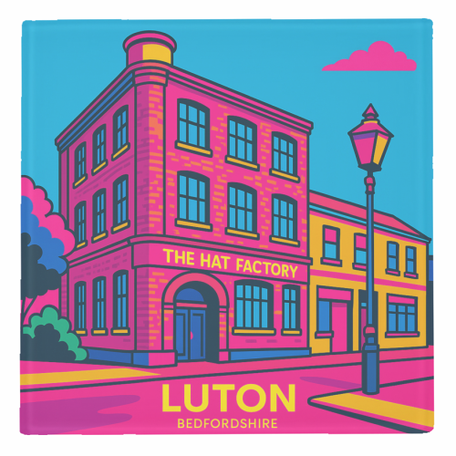 The Hat Factory - Pink - personalised beer coaster by Lilly Rose