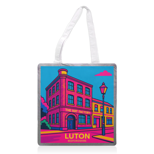 The Hat Factory - Pink - printed canvas tote bag by Lilly Rose