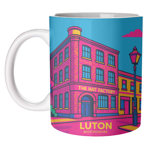 The Hat Factory - Pink - unique mug by Lilly Rose