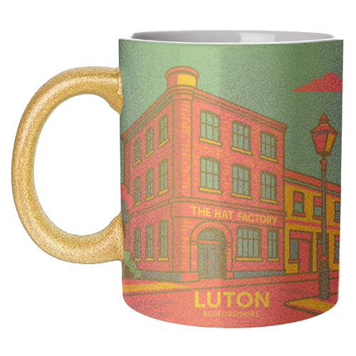 The Hat Factory - Pink - unique mug by Lilly Rose