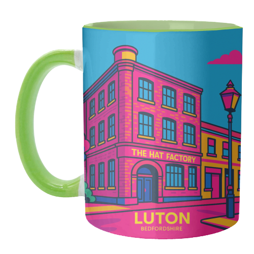 The Hat Factory - Pink - unique mug by Lilly Rose