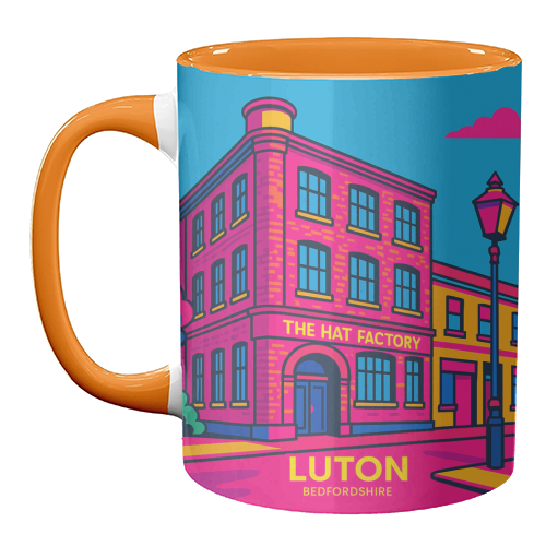 The Hat Factory - Pink - unique mug by Lilly Rose
