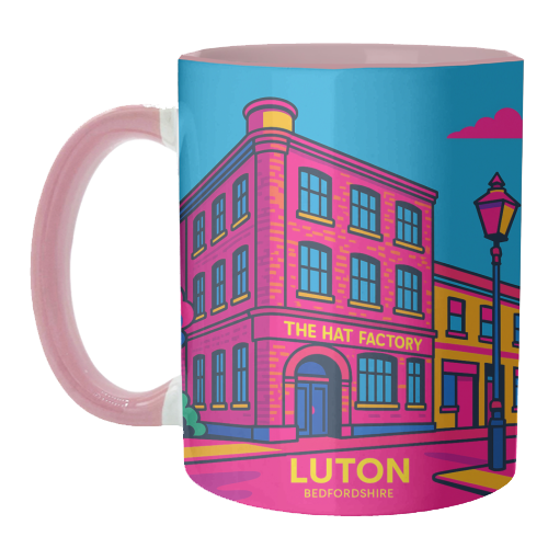 The Hat Factory - Pink - unique mug by Lilly Rose