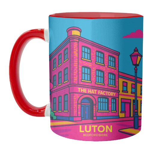 The Hat Factory - Pink - unique mug by Lilly Rose