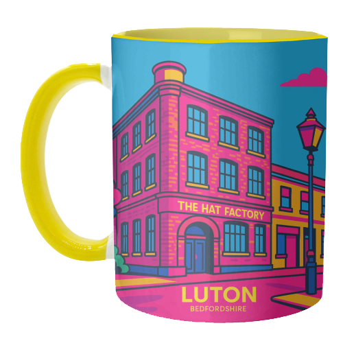 The Hat Factory - Pink - unique mug by Lilly Rose