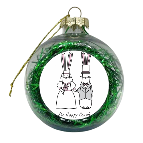 The Hoppy Couple - xmas bauble by Hoppy Bunnies