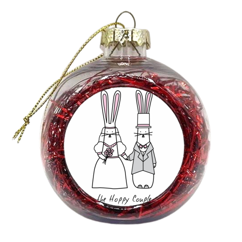 The Hoppy Couple - xmas bauble by Hoppy Bunnies