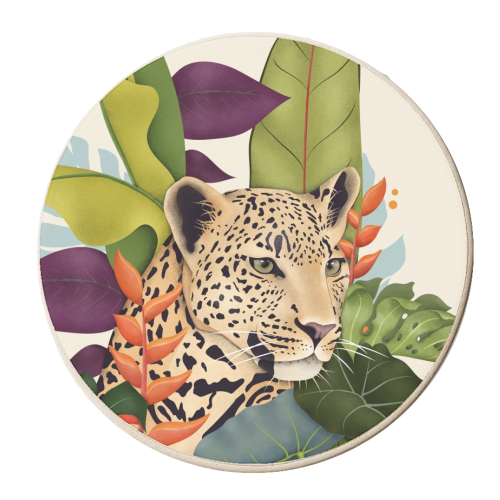 The Jaguar - personalised beer coaster by Fatpings_studio