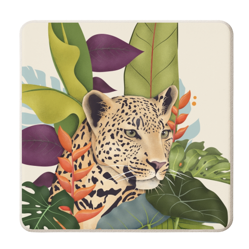 The Jaguar - personalised beer coaster by Fatpings_studio