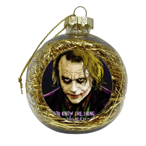 The Joker Says - xmas bauble by Dan Avenell