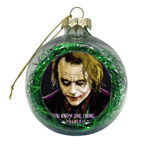 The Joker Says - xmas bauble by Dan Avenell