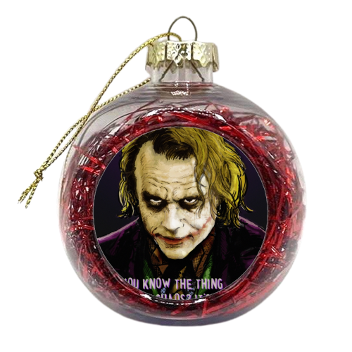 The Joker Says - xmas bauble by Dan Avenell