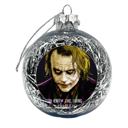 The Joker Says - xmas bauble by Dan Avenell