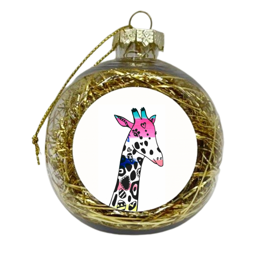 The Jolly Giraffe - xmas bauble by Cassie Swindlehurst