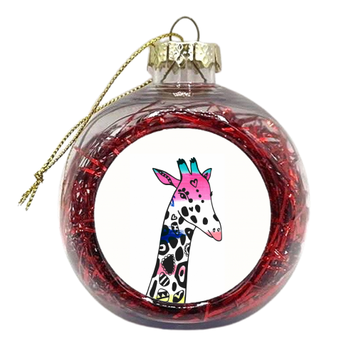 The Jolly Giraffe - xmas bauble by Cassie Swindlehurst