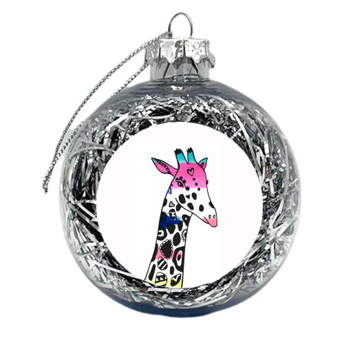 The Jolly Giraffe - xmas bauble by Cassie Swindlehurst