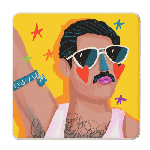 THE JOY OF FREDDIE - personalised beer coaster by Nichola Cowdery