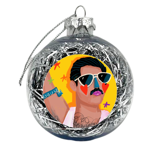 THE JOY OF FREDDIE - xmas bauble by Nichola Cowdery