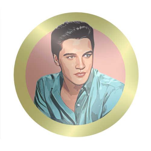 The King - Circle Sticker by DOLLY WOLFE