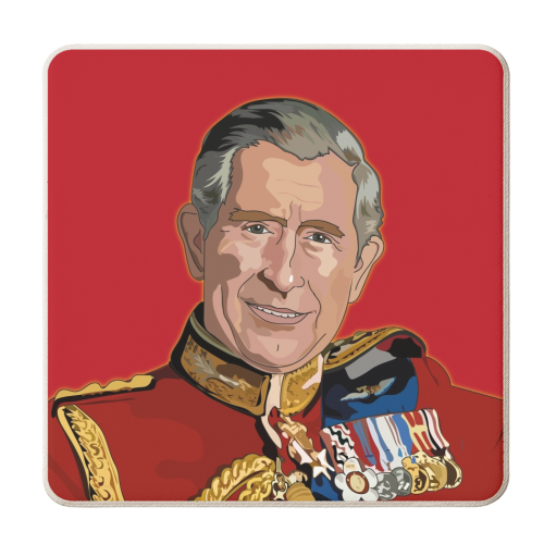 The King Collection 2023 - personalised beer coaster by Catherine Critchley.